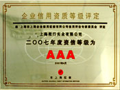 2007年度资信企业等级AAA